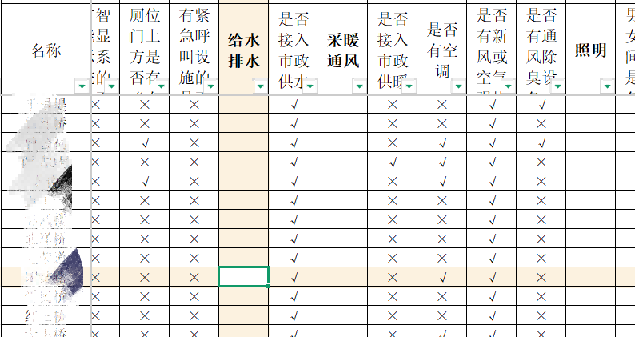 汇总后的 Excel 调研数据