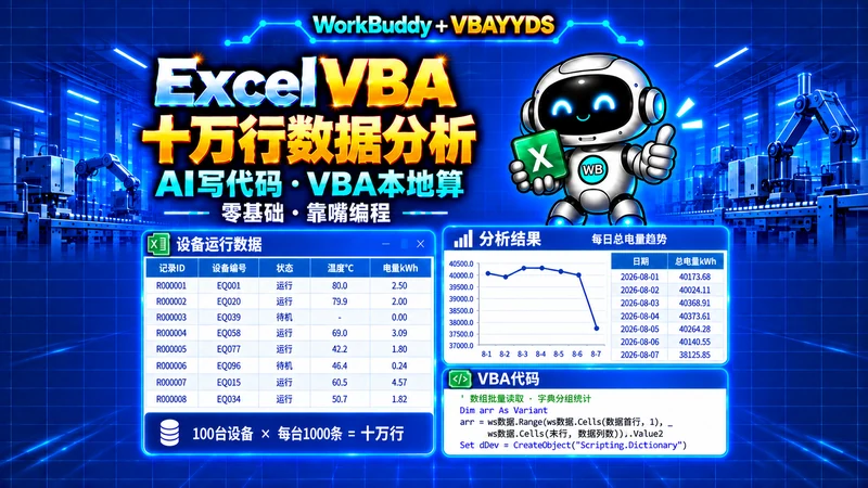 十万行设备数据，交给 VBA 本地分析