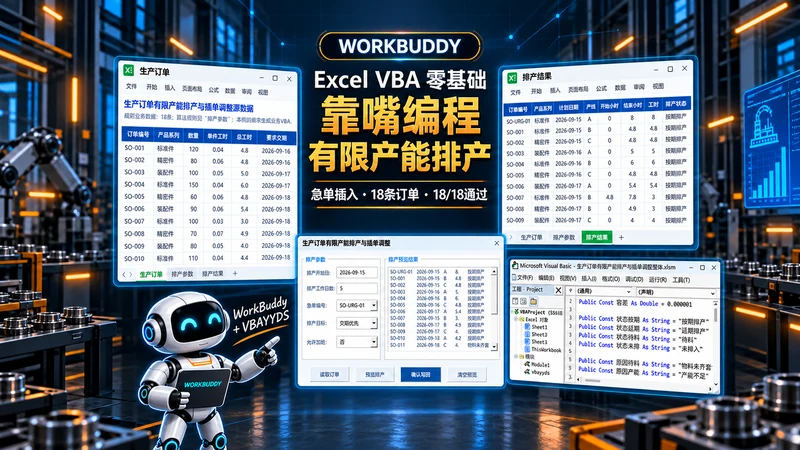 用 VBA 实现有限产能排产与急单调整窗体