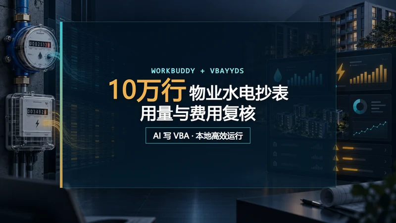 10 万行物业水电抄表
用量与费用复核